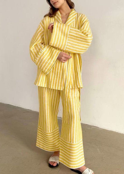 Solara Striped Kimono Set – Relaxed Two-Piece