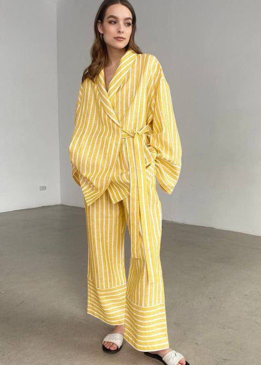 Solara Striped Kimono Set – Relaxed Two-Piece