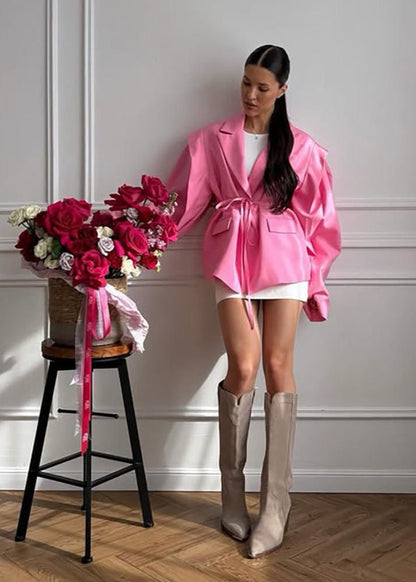 Vienna Wrap-Front Oversized Blazer