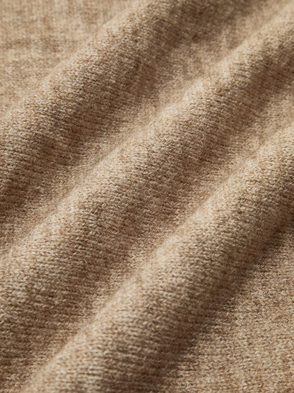 Plain Turtleneck Knit Pants Two Piece Set