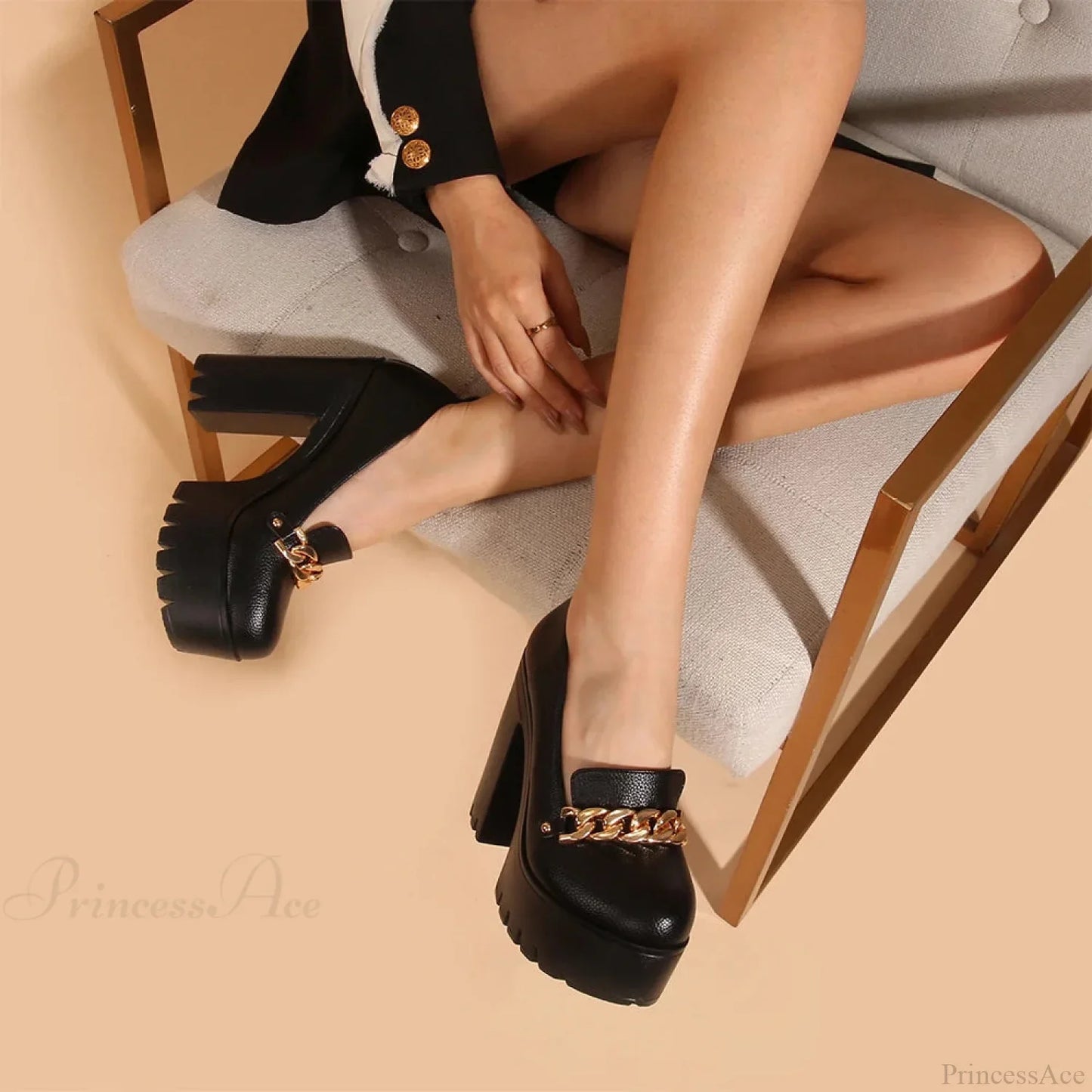 Platform Circular Toe Gothic Tall Heel