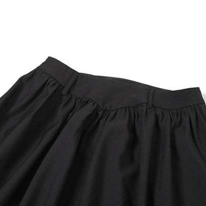 Ruched zip-up solid maxi skirt