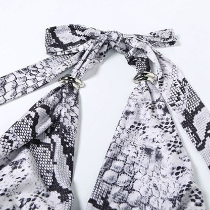 Halter self tie cowl neck print mini skirt set