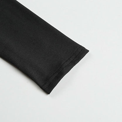 Bowknot long sleeve lace hem v neck mini dress