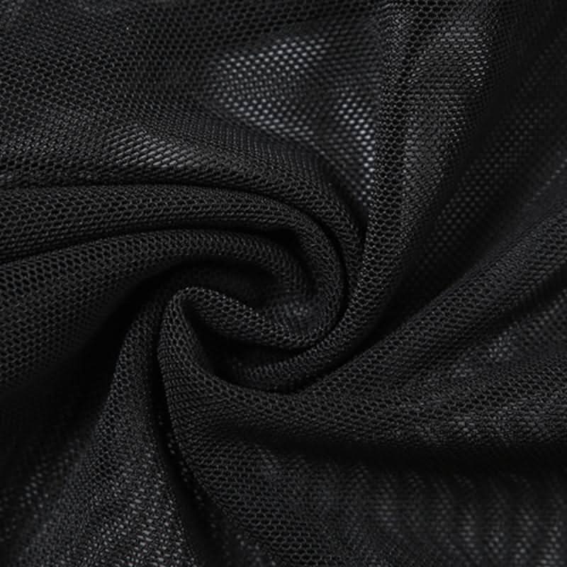 Glitter v neck mesh backless cami top