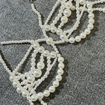 Halter hollow out beaded self tie cut out top