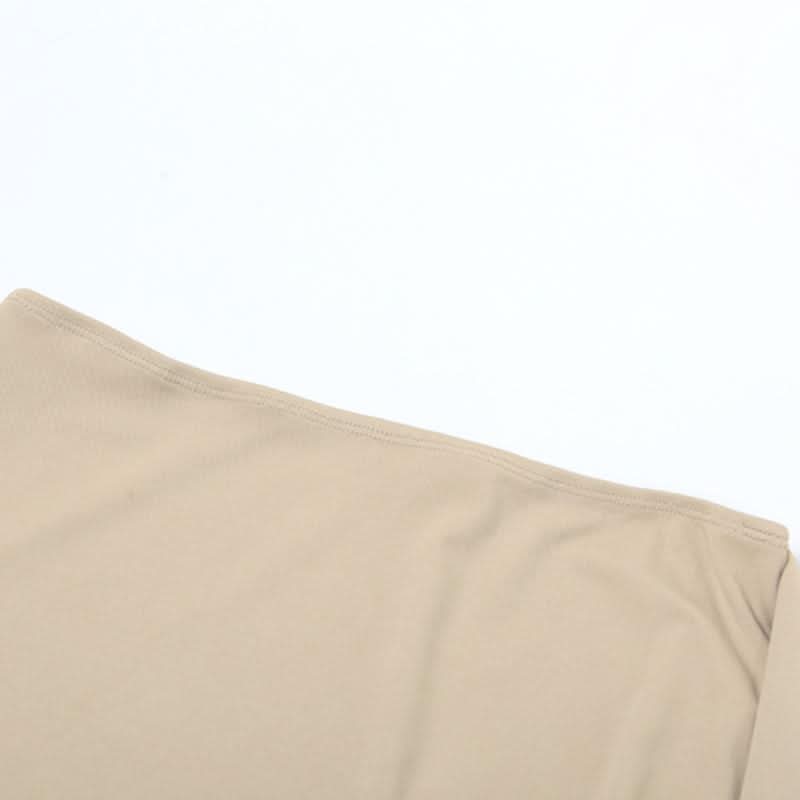 Irregular A line solid mini skirt