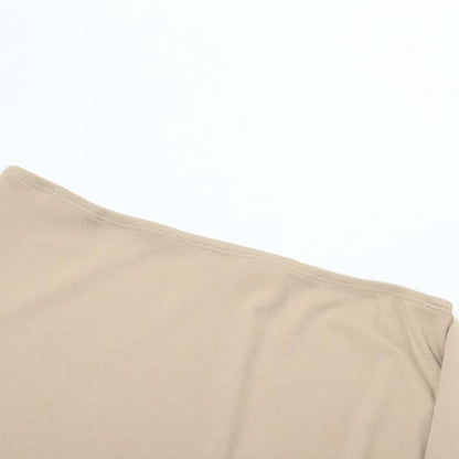 Irregular A line solid mini skirt