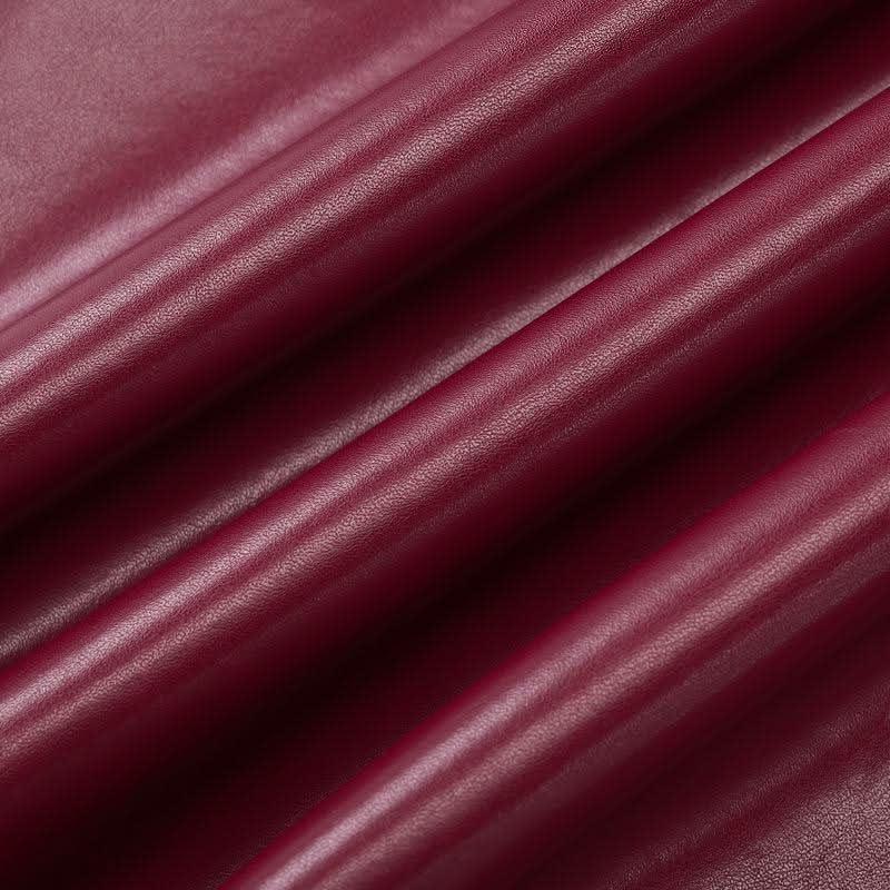 Slit zip-up PU leather pleated tube midi dress