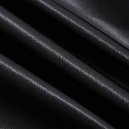 Ruched self tie PU leather solid midi skirt