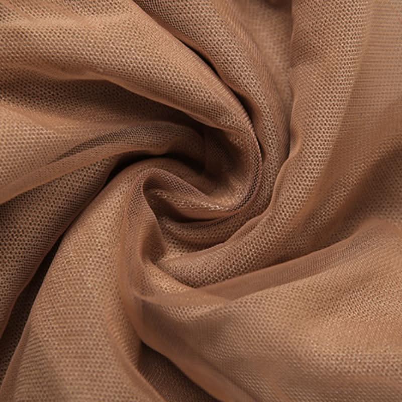 Ruched mesh contrast mini skirt