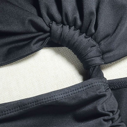 Irregular ruched slit hollow out v neck cut out maxi dress