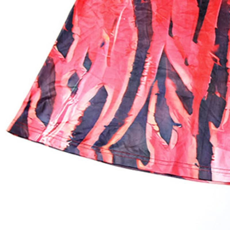 Cowl neck o ring self tie gradient print cami maxi dress