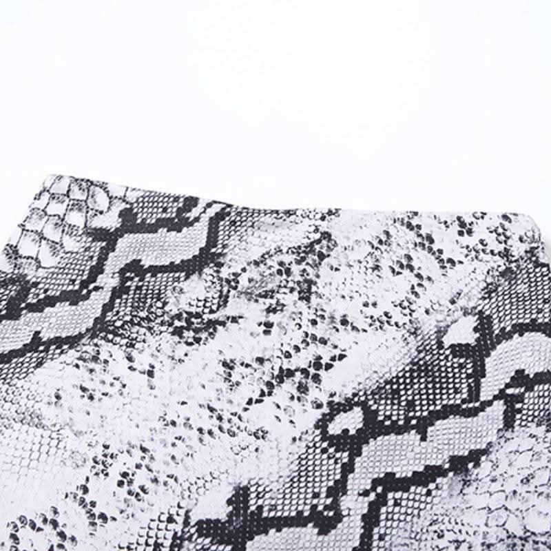 Halter self tie cowl neck print mini skirt set