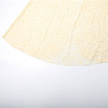 Lace hem high slit ruched flower print maxi skirt