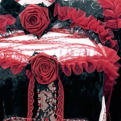 Long sleeve flower applique ruffle feather maxi dress