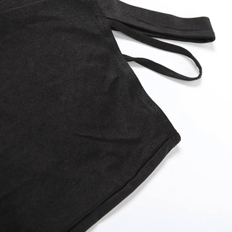 Feather hollow out low rise solid tube pant set