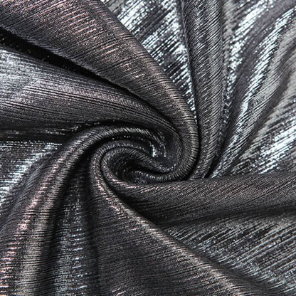 Cross front hollow out high slit ruched metallic cut out maxi dress