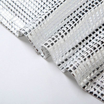 Halter deep V neck slit plaid hollow out cut out maxi dress-final-sale