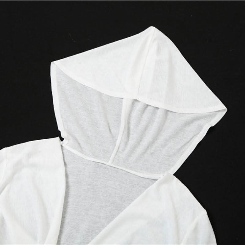Long sleeve hoodie cowl neck solid crop top