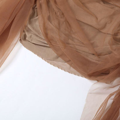 Ruched mesh contrast mini skirt