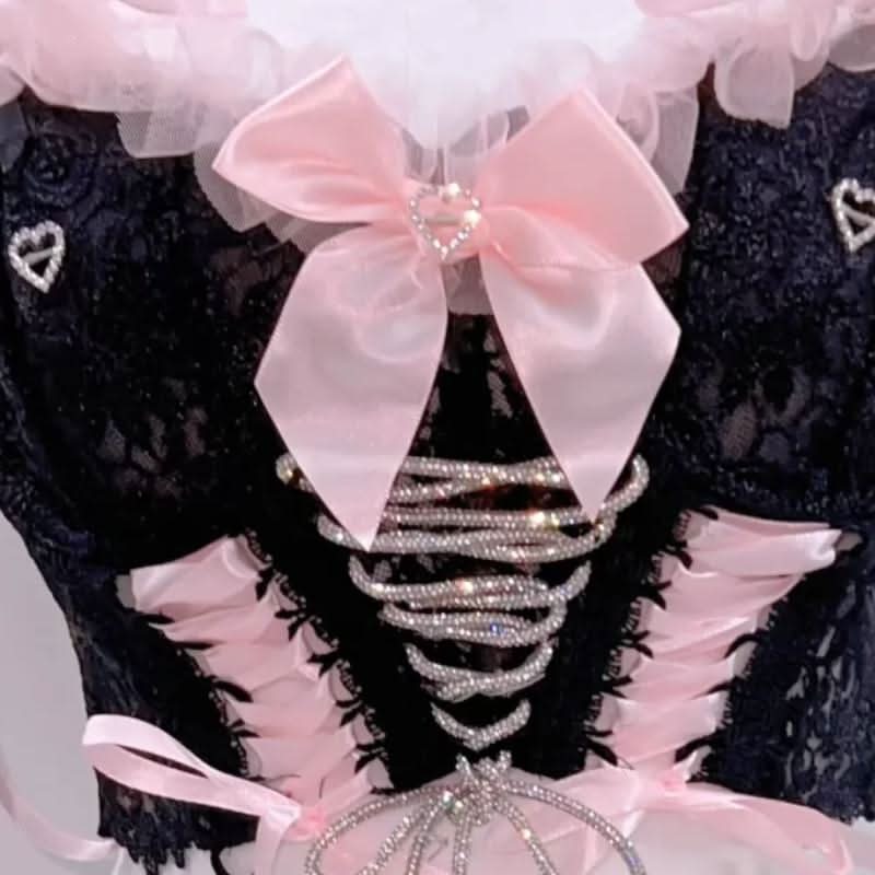 Bowknot v neck self tie ribbon cami top