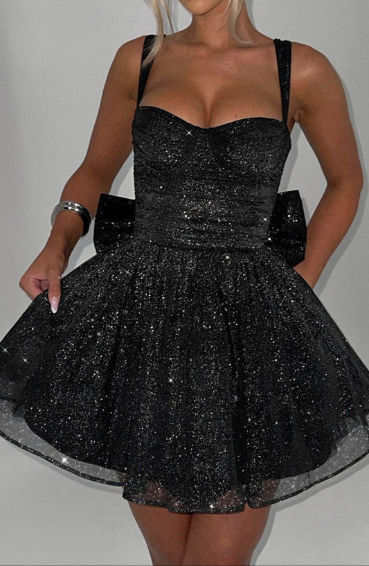 Giuliana Mini Dress - Black Sparkle