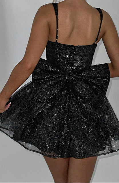 Giuliana Mini Dress - Black Sparkle