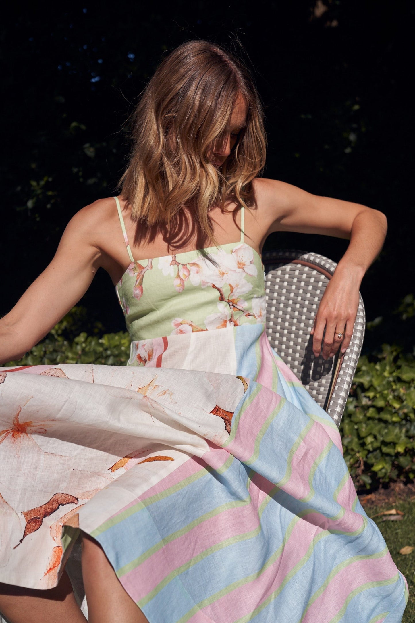 Elaine Floral Print Spaghetti Strap Maxi Dress