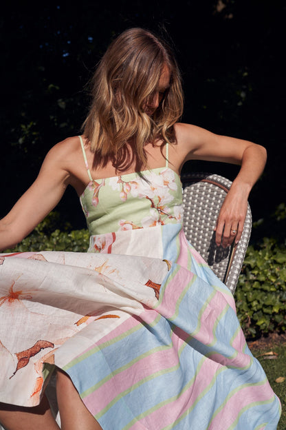 Elaine Floral Print Spaghetti Strap Maxi Dress