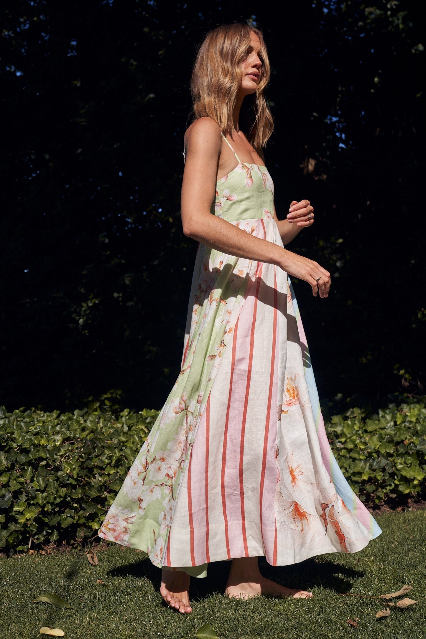 Elaine Floral Print Spaghetti Strap Maxi Dress