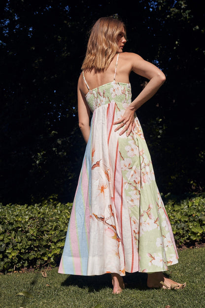 Elaine Floral Print Spaghetti Strap Maxi Dress