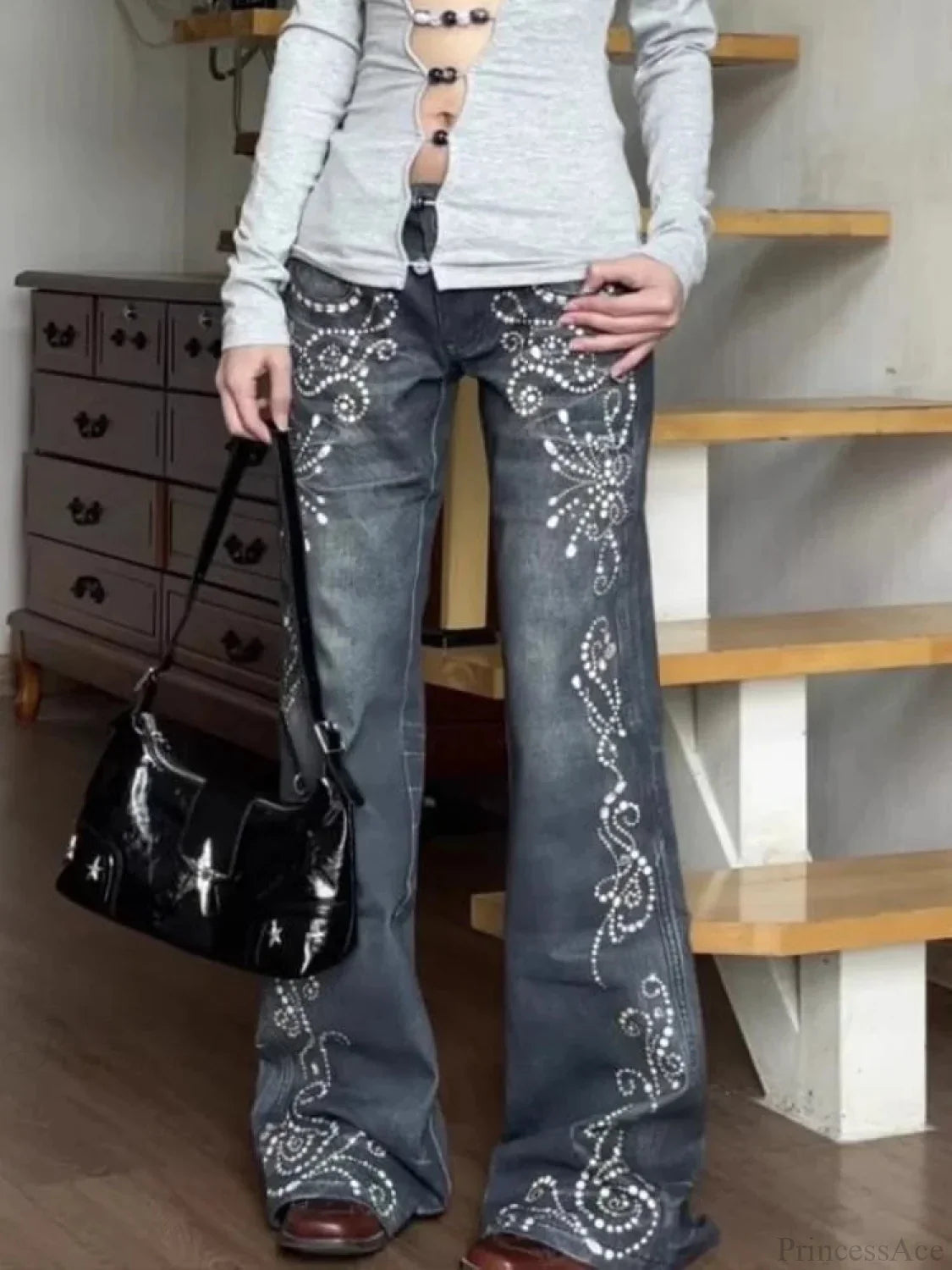 Precious Stone Medieval Slim Flare Pant