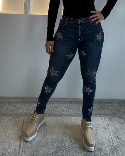 Star Diamond High Waist Jeans (Pre-sale)