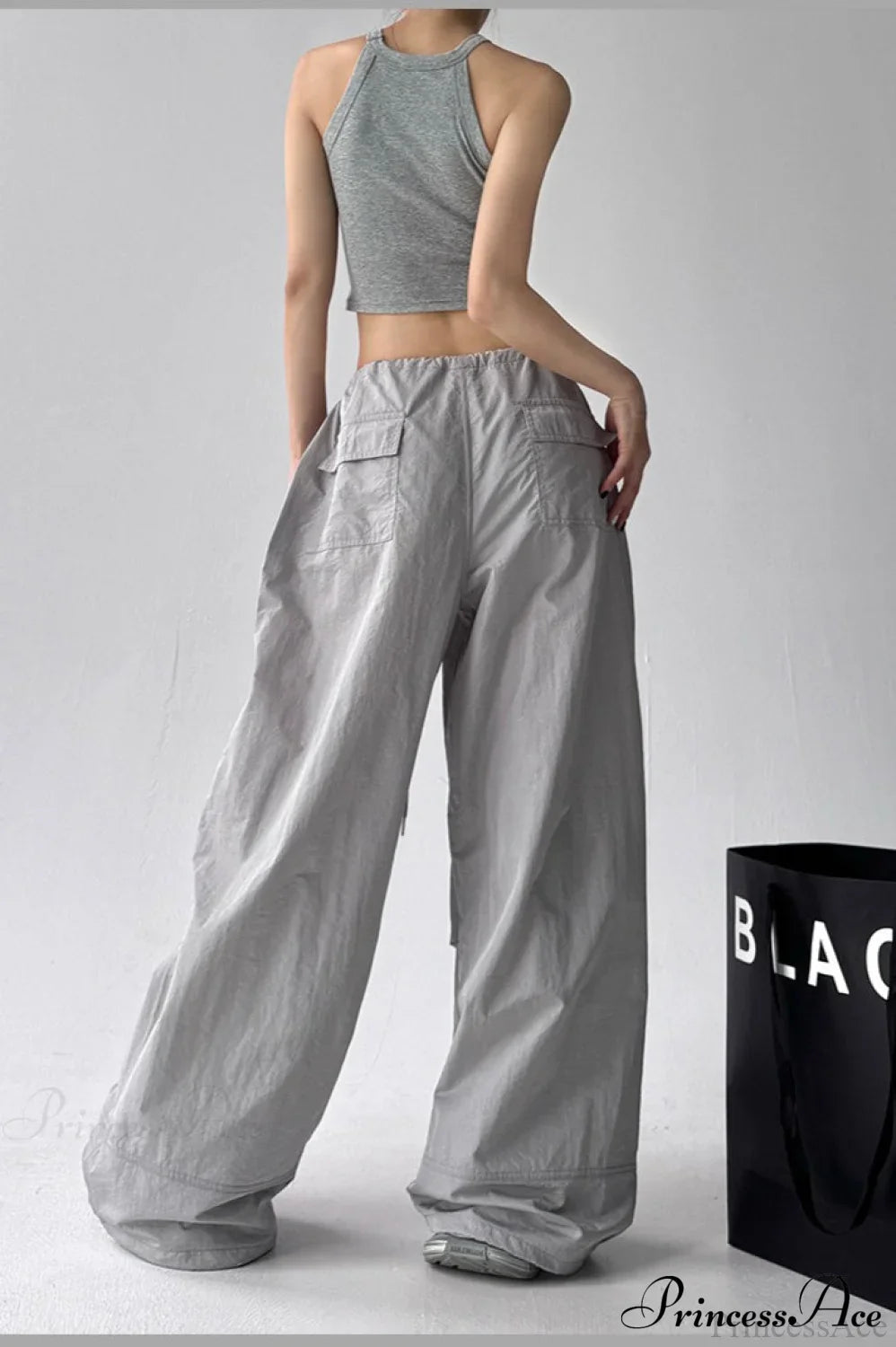 Quick-Dry Lightweight Loose Wide-Leg Drawstring Pants