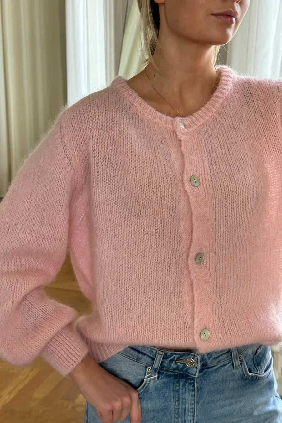 Knitted Vest - Baby Pink