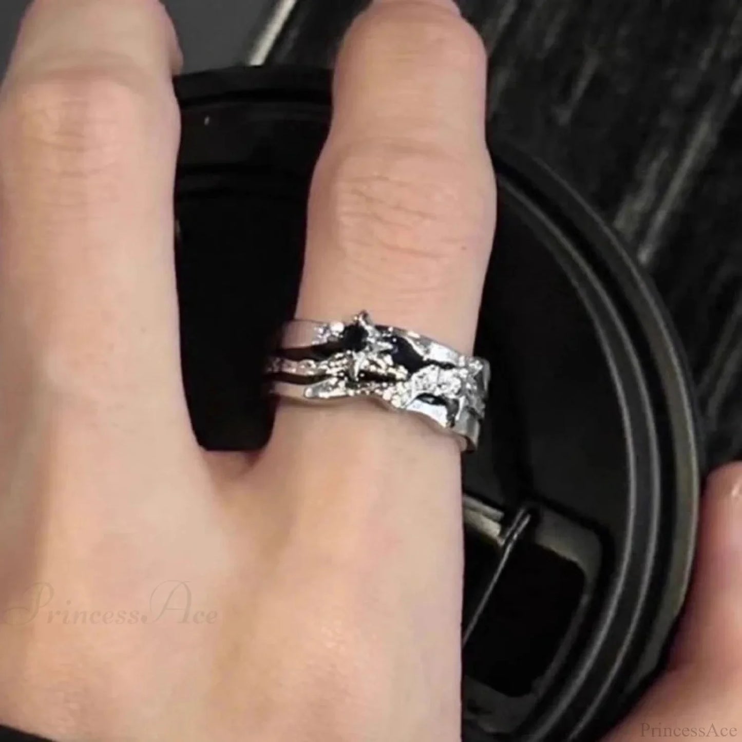 Rebellious Dark Bat Wing Ring