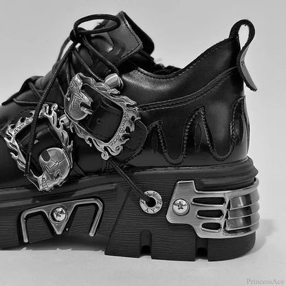 Rebellious Dark Motorcycle Elevated Sneaker