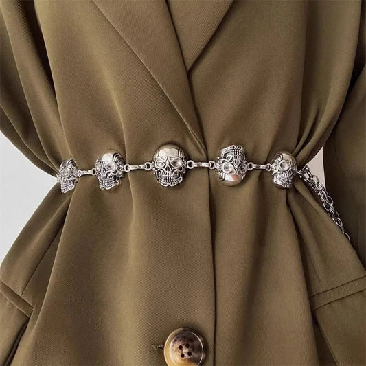 Rebellious Dark Skull Waist Belt