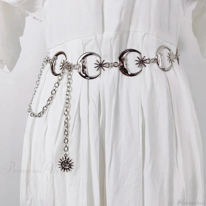 Rebellious Dark Urban Layered Waist Chain Belt