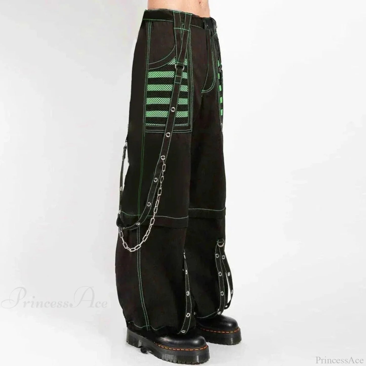 Rebellious Dark Y2K Wide Leg Trouser