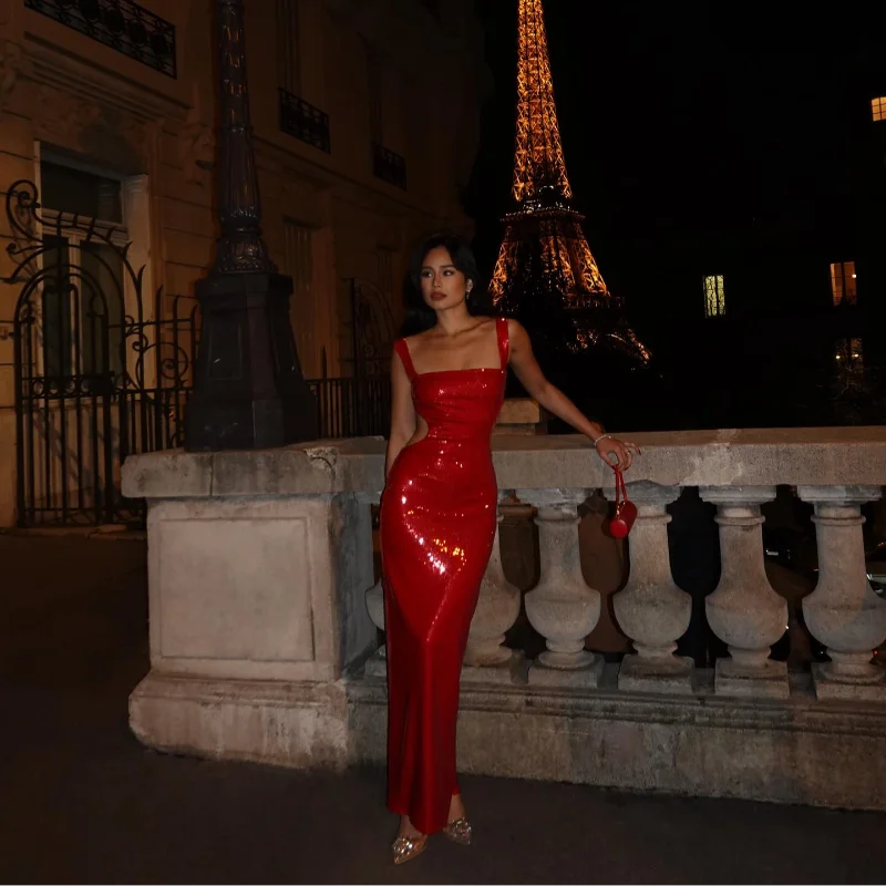 Shay | Sequin Cut Out Maxi Dress