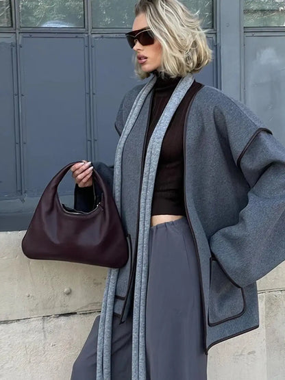 Relaxed Fit Belted Wool Coat
