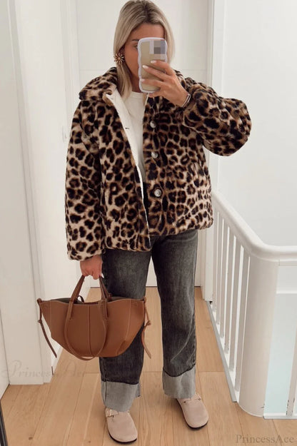 Reversible Leopard Paneled Cotton Coat