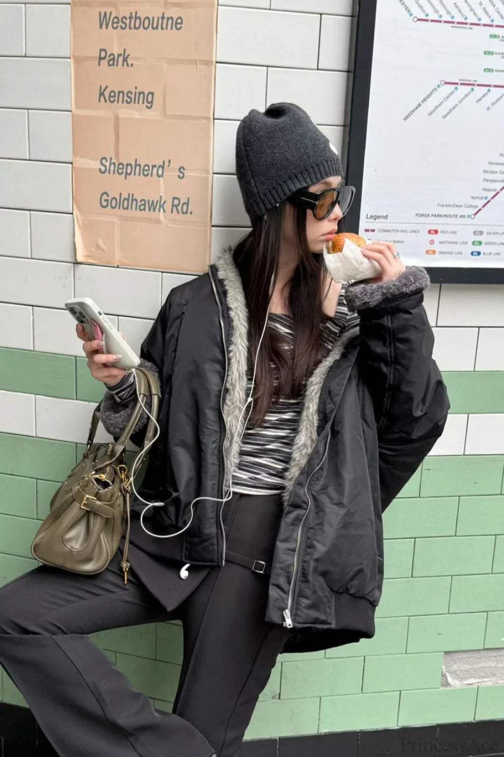 Reversible Patchwork Color Block Fleece Coat