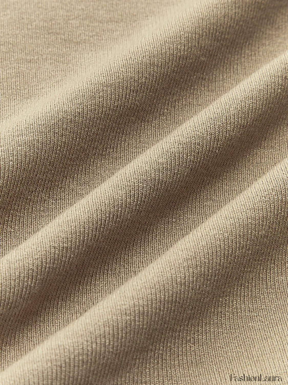 Ribbed Knit Long Sleeve Asymmetric Shirt