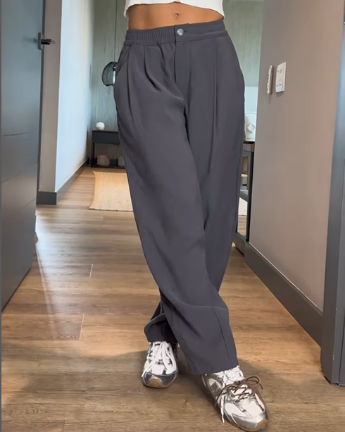 Loose Elastic Waist Casual Pants (Pre-Sale)