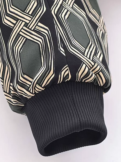 Green Abstract Print Hoodie & Joggers Pants Coord Set