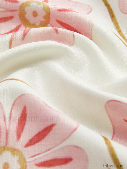 Romantic Print Sleeveless Mini  Dress