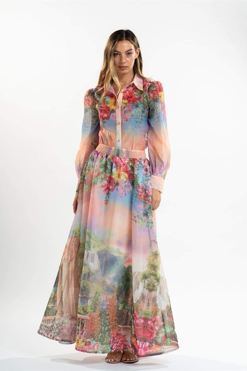 Roxanne Floral Printed Blouse Set
